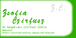 zsofia czirfusz business card